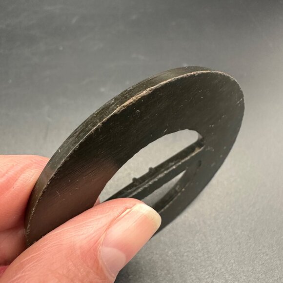 Vintage Scarf Slides Belt Buckles Red Plastic Black Bakelite Leaf Geometric - Picture 6 of 8